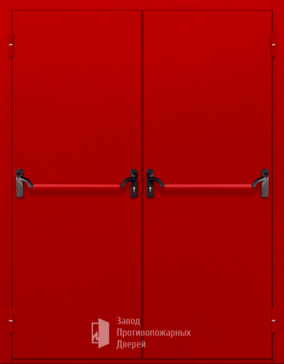 Фото двери «Двупольная глухая с антипаникой (красная)» в Лосино-Петровскому