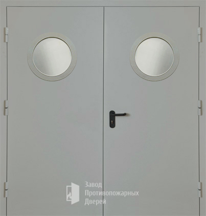 Фото двери «Двупольная с круглым стеклом EI-30» в Лосино-Петровскому