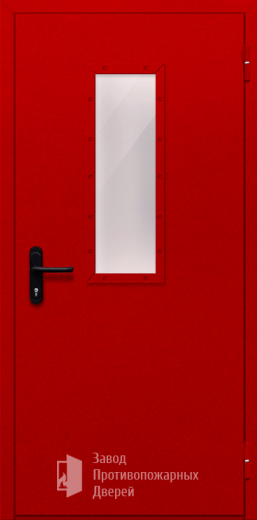 Фото двери «Однопольная со стеклом (красная)» в Лосино-Петровскому