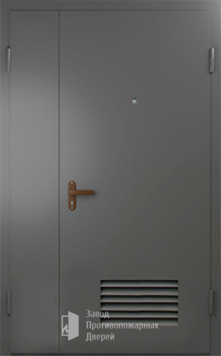 Фото двери «Техническая дверь №7 полуторная с вентиляционной решеткой» в Лосино-Петровскому
