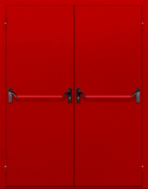 Фото двери «Двупольная глухая с антипаникой (красная)» в Лосино-Петровскому