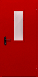 Фото двери «Однопольная со стеклом (красная)» в Лосино-Петровскому