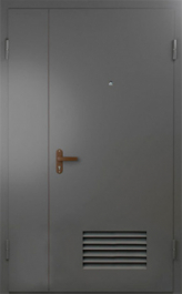 Фото двери «Техническая дверь №7 полуторная с вентиляционной решеткой» в Лосино-Петровскому